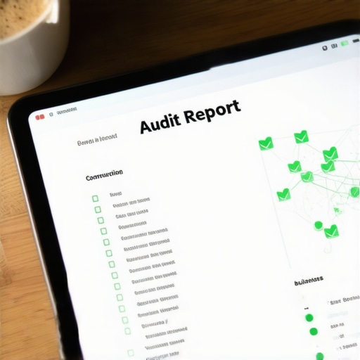 A digital tablet displaying a local SEO audit report and authority mapping strategy for a small business.