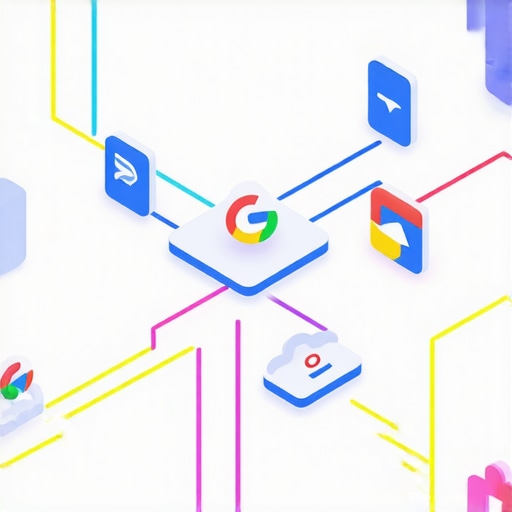 Diagram showing how Google assets form a digital authority stack for local business validation.