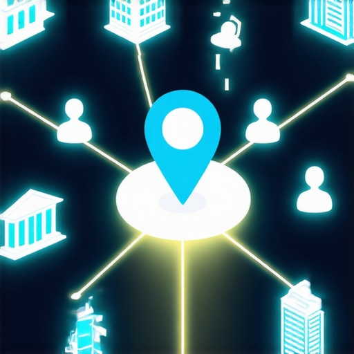 Diagram showing how local entity connections and community links build a business's local SEO authority stack.