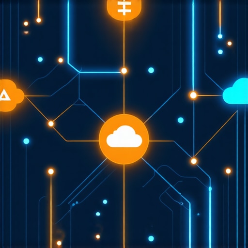 Local SEO Authority Stacking Node Network Diagram Visual representation of a local SEO authority stack showing connected cloud nodes and map pins