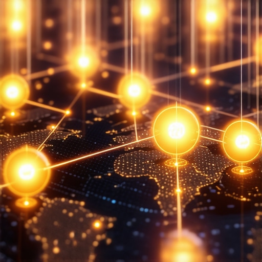 A visual representation of how cloud nodes and local entity data interconnect for SEO