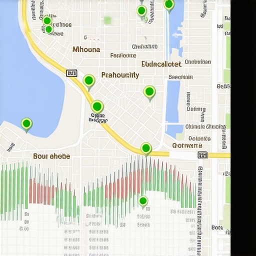 Visualization of map pin tracking and authority stacking metrics