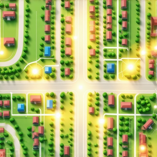 Diagram of a hyper-local SEO authority stack connecting a business to neighborhood nodes.