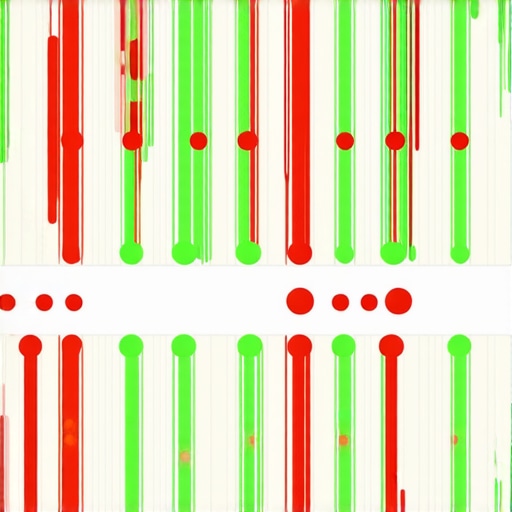 A heat map showing local SEO rankings across a specific geographic neighborhood grid.