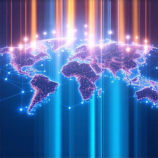 Maintaining Local Authority Node Connections A 3D isometric visualization of a digital map showing interconnected authority nodes and local SEO ranking signals.