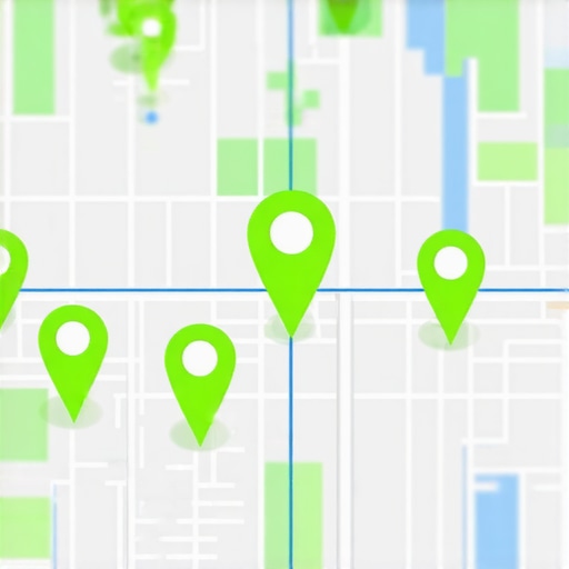 A digital dashboard showing local SEO map rankings and authority signals.