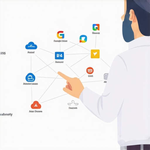 Diagram of a multi-cloud authority stack showing AWS, Azure and Google Cloud nodes for local SEO scaling.