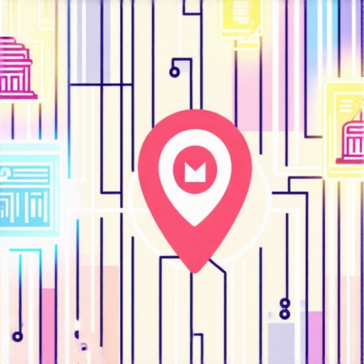 Mapping Local SEO Connectivity Illustration showing how local entity links connect a business to its community for SEO.