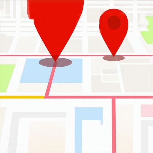 Mapping Local Search Authority An illustration showing digital connections linking a business location pin to surrounding neighborhood landmarks on a map.