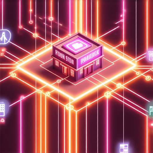 A visualization of local SEO authority stacking showing business node connections.