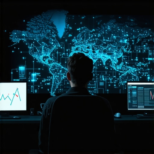 Digital marketer analyzing a local SEO geo-grid to track map pack ranking performance.