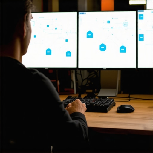 A digital marketer analyzing local SEO map grids and multi-cloud authority stack nodes for ranking maintenance.
