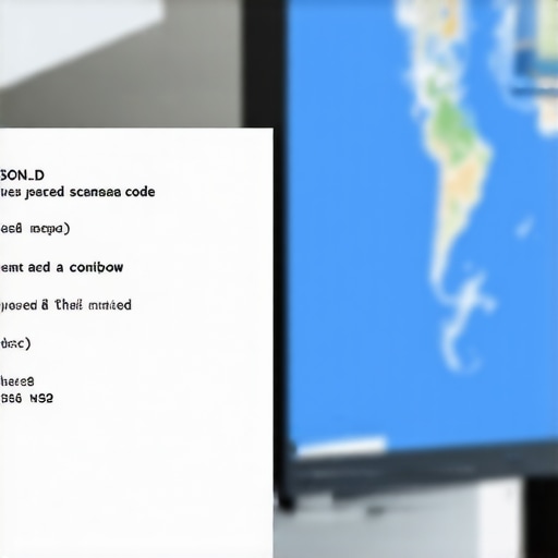 JSON-LD schema code validation on a desktop monitor for local SEO node maintenance