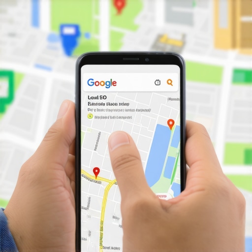 Strategically responding to local customer reviews A smartphone screen showing a local business responding to a Google review with specific neighborhood mentions for SEO.