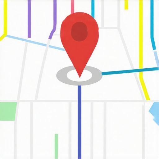 Visualization of local SEO metadata synchronization between a website and a map pin.