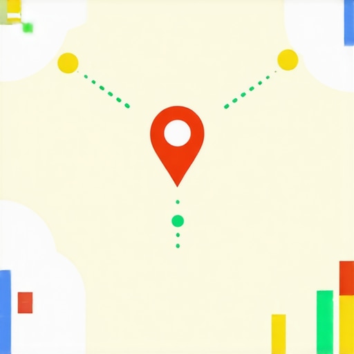 Diagram showing how cloud nodes and local signals connect to boost Google Map rankings.