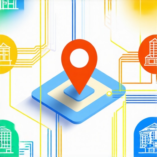 Infographic showing how local community links connect to a business map pin for SEO.