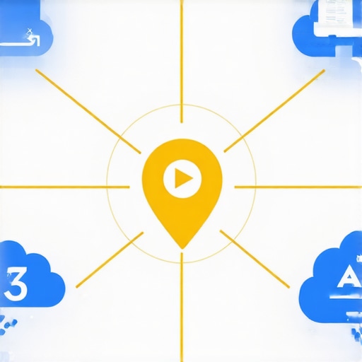 Diagram illustrating how different cloud nodes validate a local business map pin.
