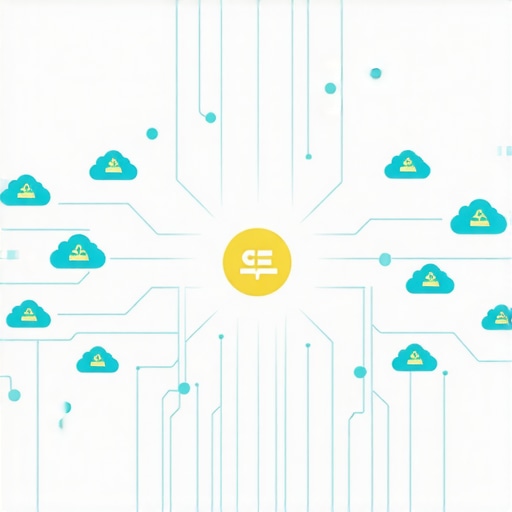 The Architecture of a High-Precision Local Authority Stack A structured digital map showing the connections between cloud nodes and a central business entity.