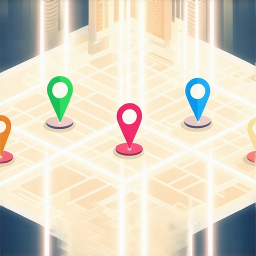 Illustration showing how local news and website data connect to a Google Map pin for higher local search rankings.