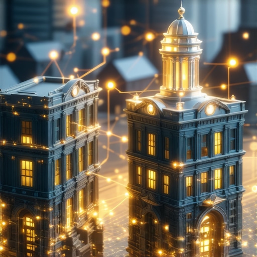 A visual representation of how local authority stacking connects a business to community nodes.