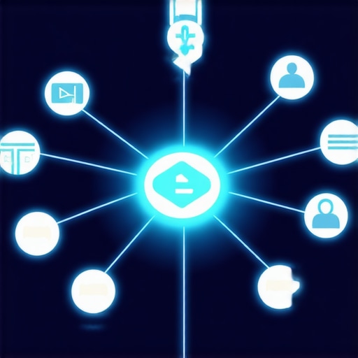 A digital representation of authority stacking for local SEO showing connections between a website and local entities.