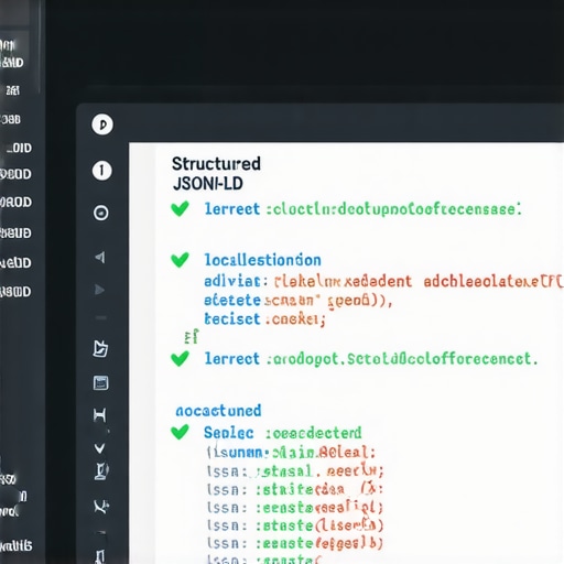 A code editor displaying verified JSON-LD schema markup for local SEO optimization.
