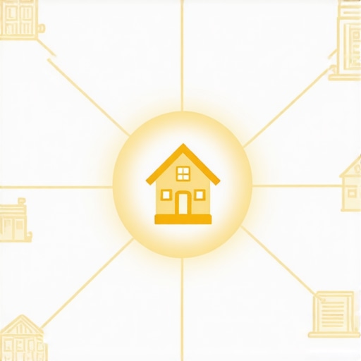 Diagram showing how local business entity authority is built through neighborhood connections.