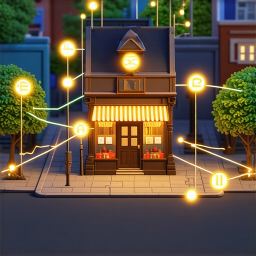 Diagram showing how local links connect a business to its specific neighborhood for SEO.