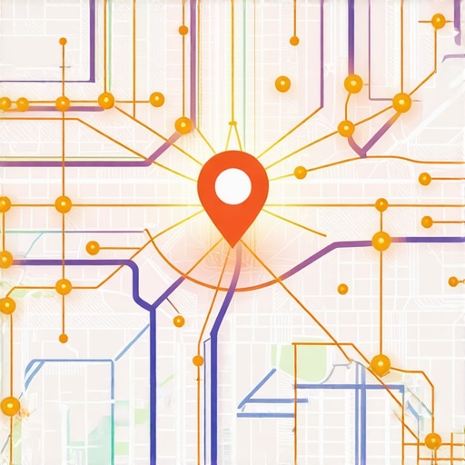 A 3D map showing how local backlinks and authority nodes connect to a business profile.