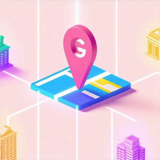 A 3D diagram illustrating how local government and community data points connect to a Google Maps pin for SEO authority.