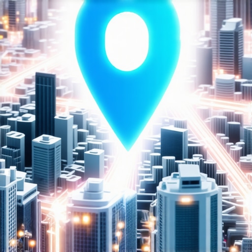 A 3D map showing how local backlinks and authority stacks connect to a business map pin.