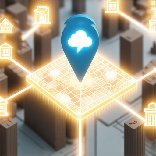 Visualizing Local SEO Authority Stacking Digital map pin connected to local authority nodes