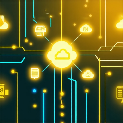 A diagram showing how cloud nodes and local links create an authority stack for search ranking.