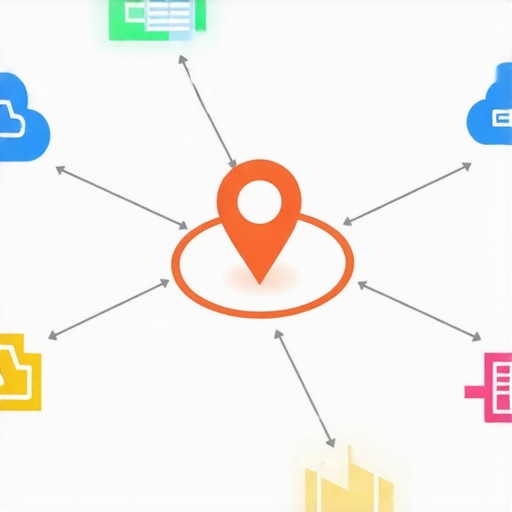 A conceptual diagram of authority stacking and data synchronization for local business SEO.