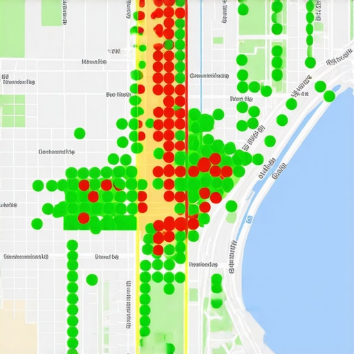 Local SEO heatmap grid tracking tool results.