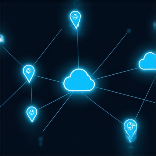Visualizing a Healthy Local Authority Stack Diagram of interconnected cloud nodes and map pins for local SEO authority stacking.