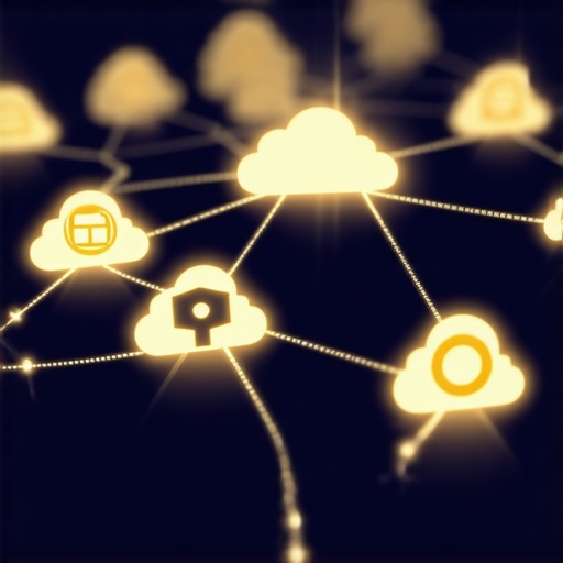 A diagram showing how business data nodes connect to a central map pin for local SEO.