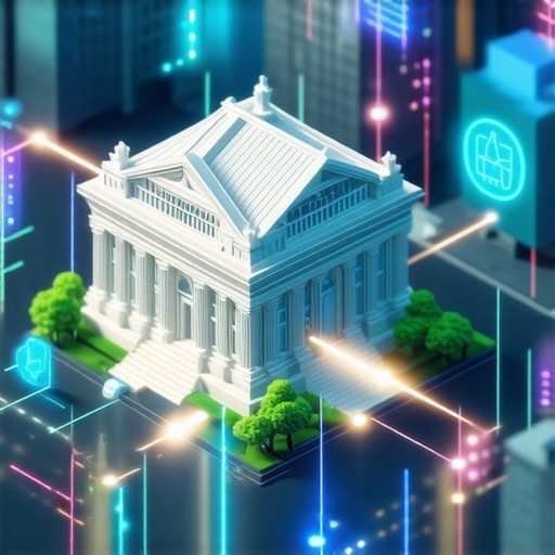 Isometric 3D diagram showing how local neighborhood links connect to a law firm website to build SEO authority.