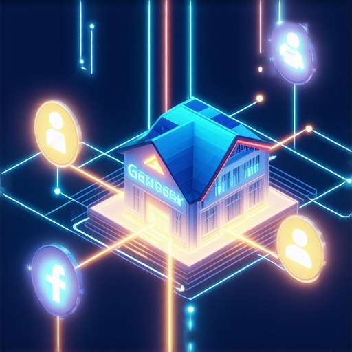 Illustration showing the connection between a local business and its digital authority stack assets