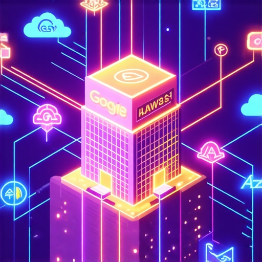 A 3D diagram showing how cloud nodes connect to a local business for SEO authority