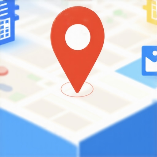 Diagram of hyper-local backlinks connecting community entities to a business map pin.