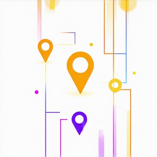 A diagram showing how local signals and cloud nodes connect to a Google Business Profile map pin.