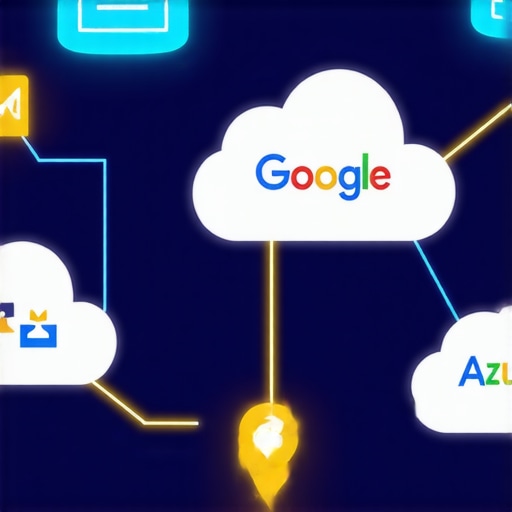 A technical diagram of cloud nodes and local entity connections used in authority stacking for SEO.