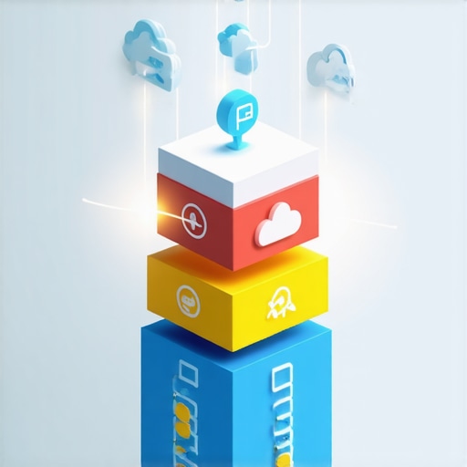 A 3D illustration of a multi-cloud authority stack for local search engine optimization.