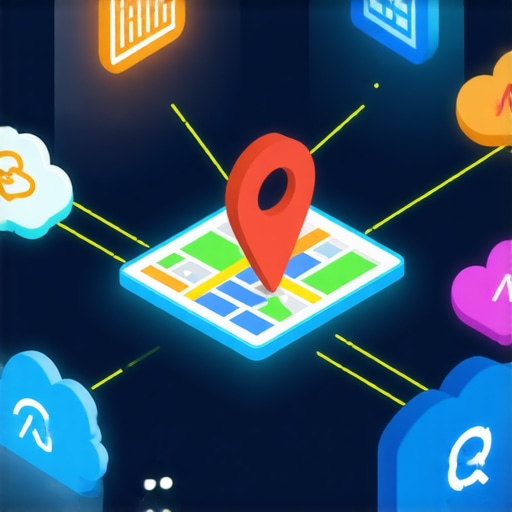 Visualizing the Multi-Cloud Authority Stack A 3D map pin connected to cloud nodes illustrating local SEO authority stacking.