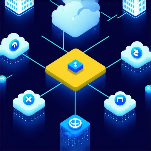A diagram of local SEO authority stacking showing the relationship between cloud nodes and map rankings.