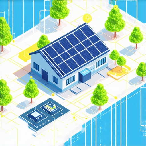 A digital map illustrating local SEO authority stacking for a solar company